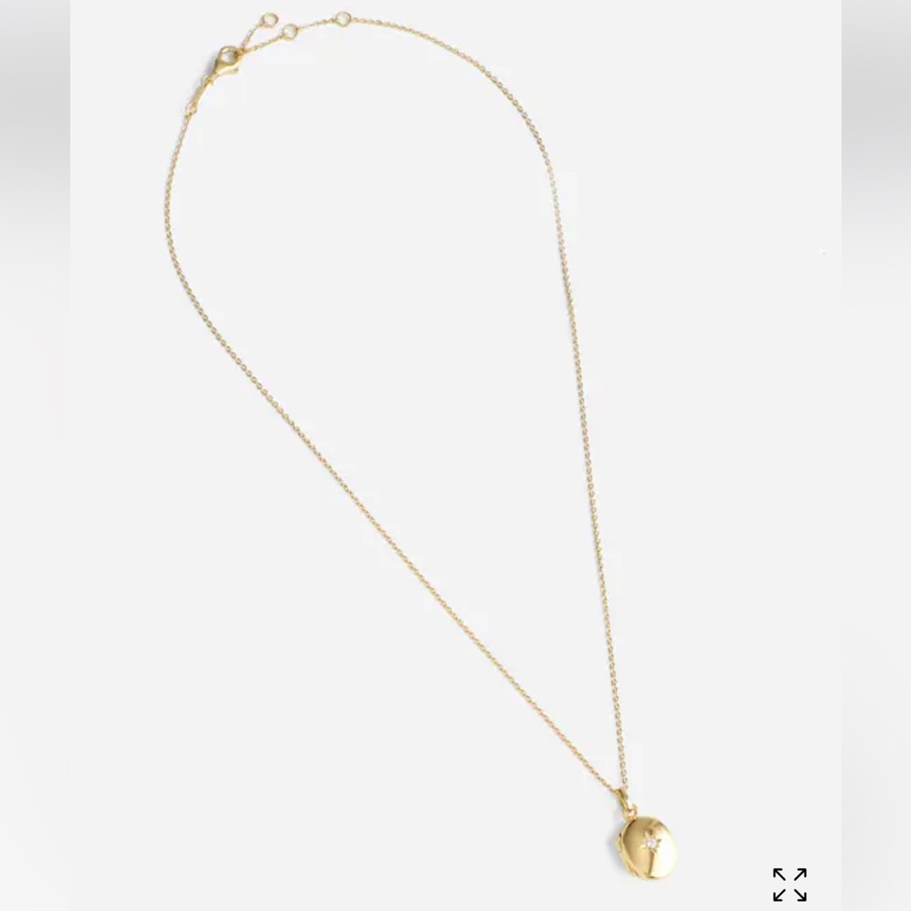 Madewell Demi-Fine Oval Locket Necklace - Picture 3 of 8